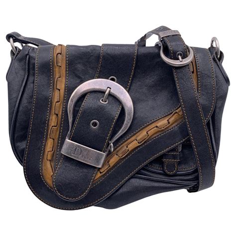 dior gaucho saddle bag black|christian Dior gaucho saddle bag.